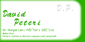 david peteri business card